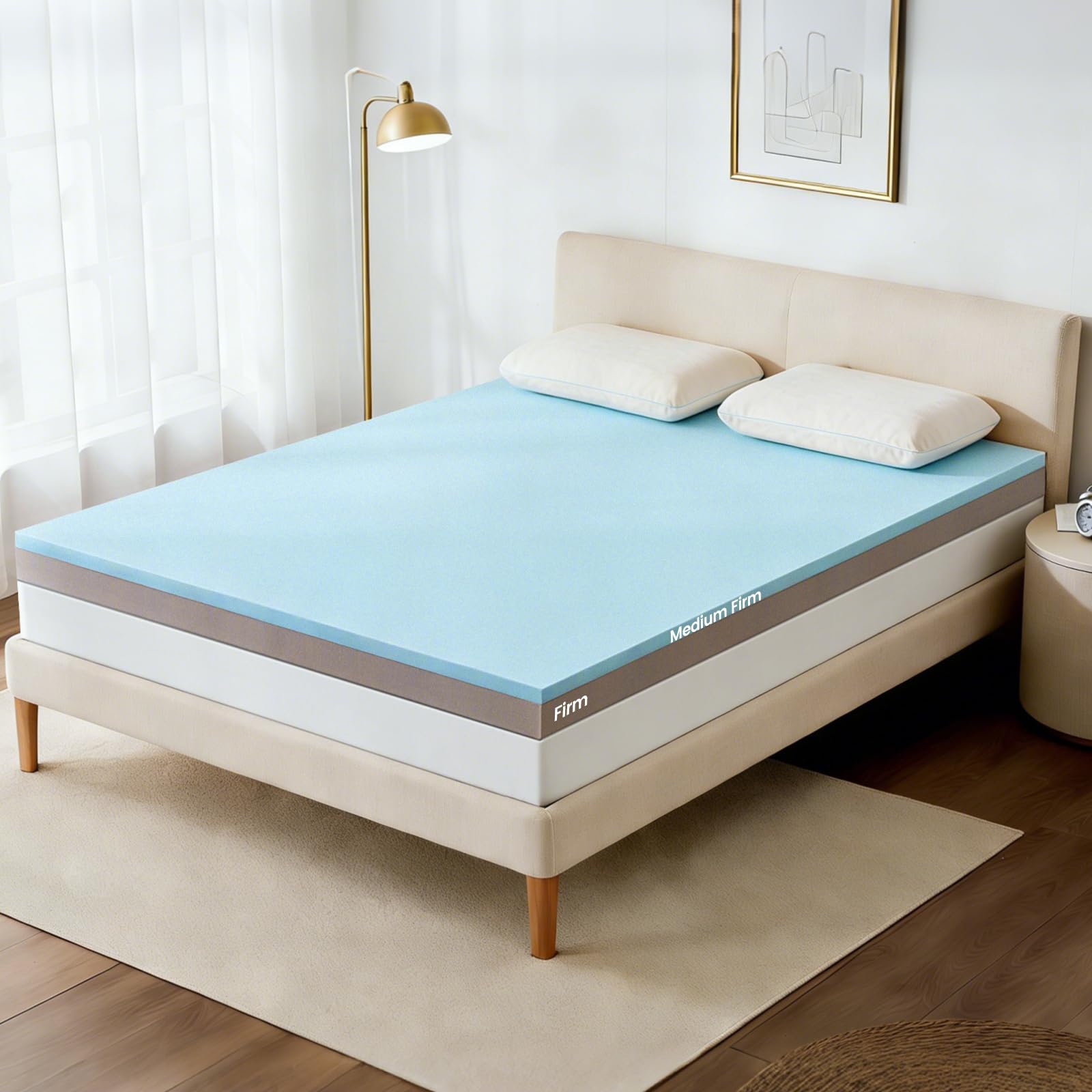 Photo 1 of ***FACTORY SEALED ***
Firm Mattress Topper Full 3-Inch: Dual Firmness Flippable Medium Firm & Firm Bed Topper, High Density Memory Foam for Back Pain Relief, Breathable Cooling Mattress Pad, CertiPUR-US Certified, 75x54