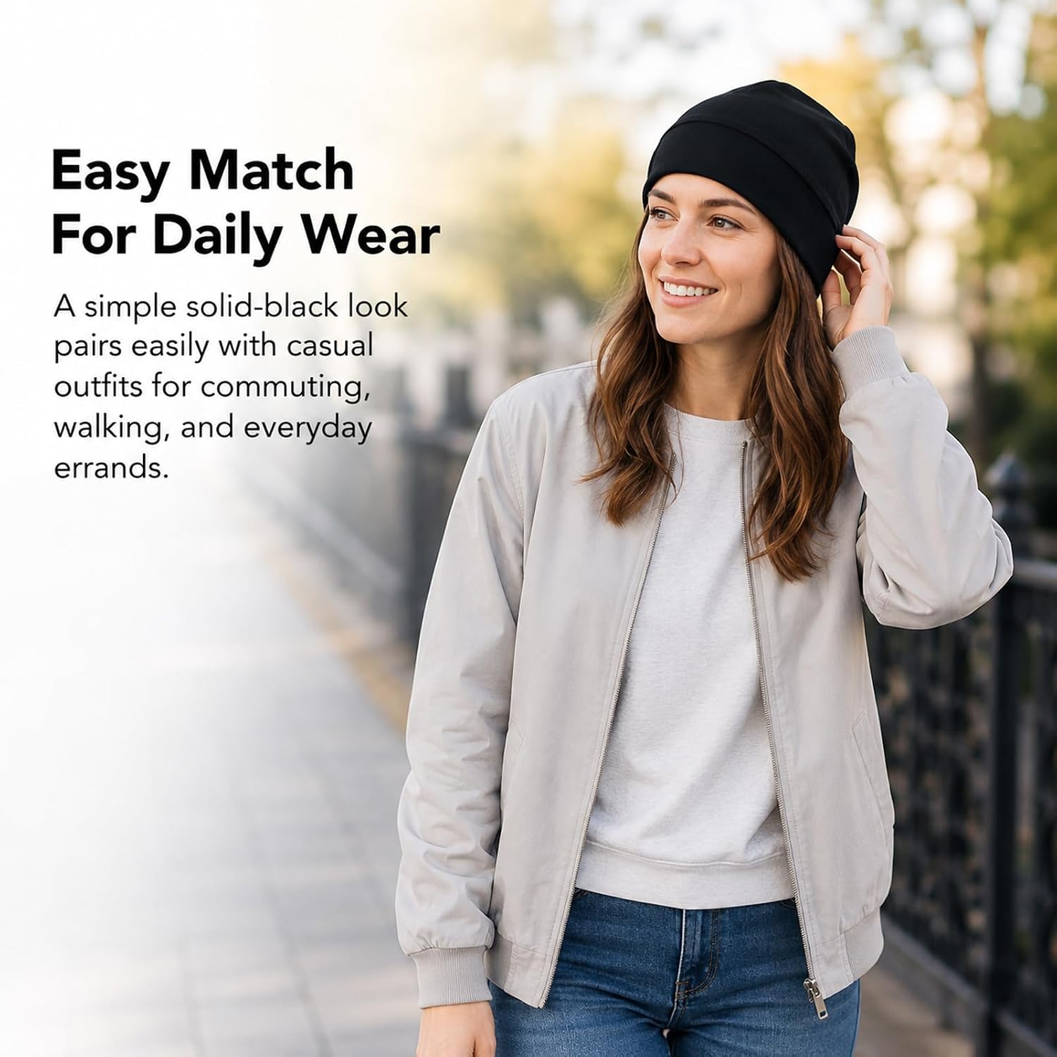 100% Cotton Skull Caps for Men Women, Beanie Night Cap Sleep Hats image 4