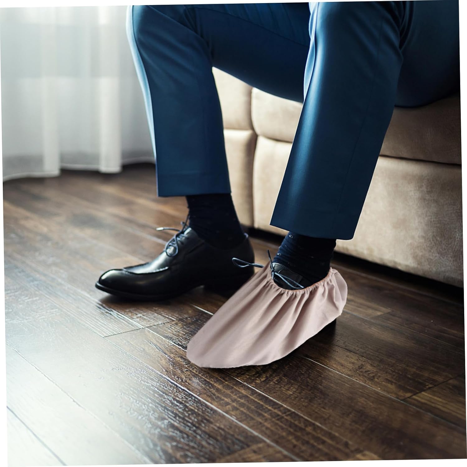 LIFKOME 3pairs Shoe Protective Covers Washable Breathable Dust-resistant Indoor Shoes Covers