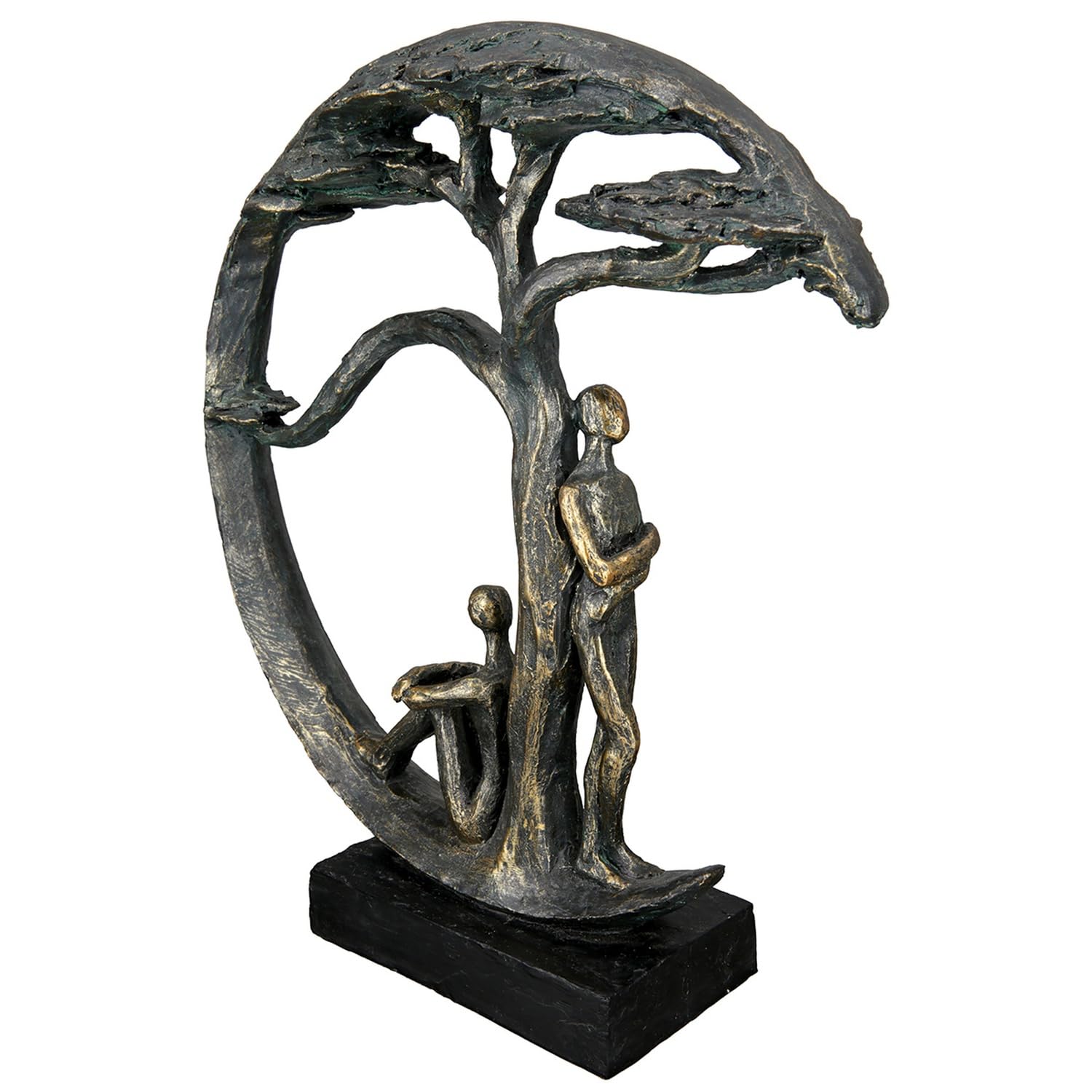 Casablanca Skulptur Shadow, Deko Figur Bronze, Kunstharz Statue Wohnzimmer, Büro Dekoration H. 32 cm x B. 28 cm - Moderne Skulpturen Couple, Liebe, Hochzeit, Valentinstag