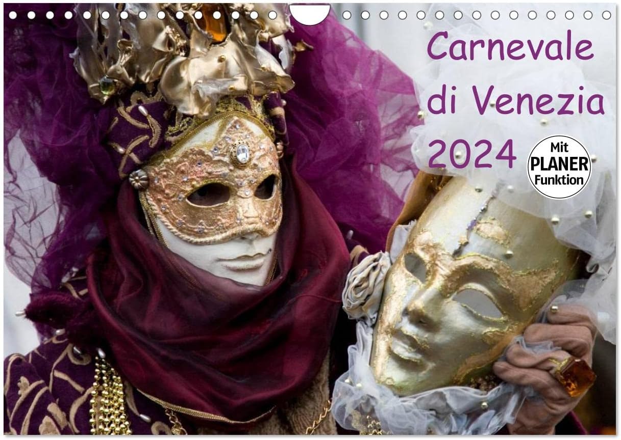 Carnevale di Venezia 2024 Calendario da parete 2024 DIN A4