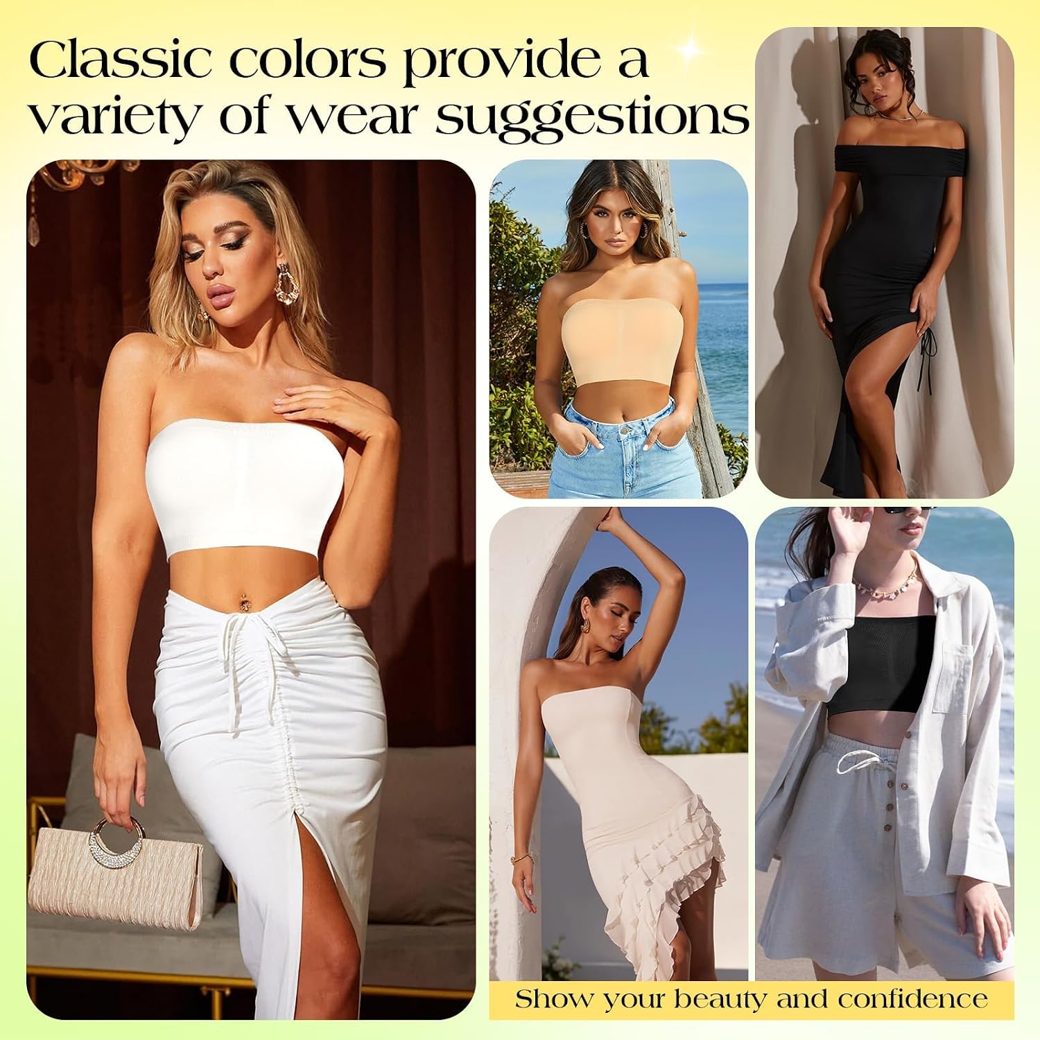 Strapless Bras for Women Wireless Bandeau Bra Invisible Tube Tops Bra