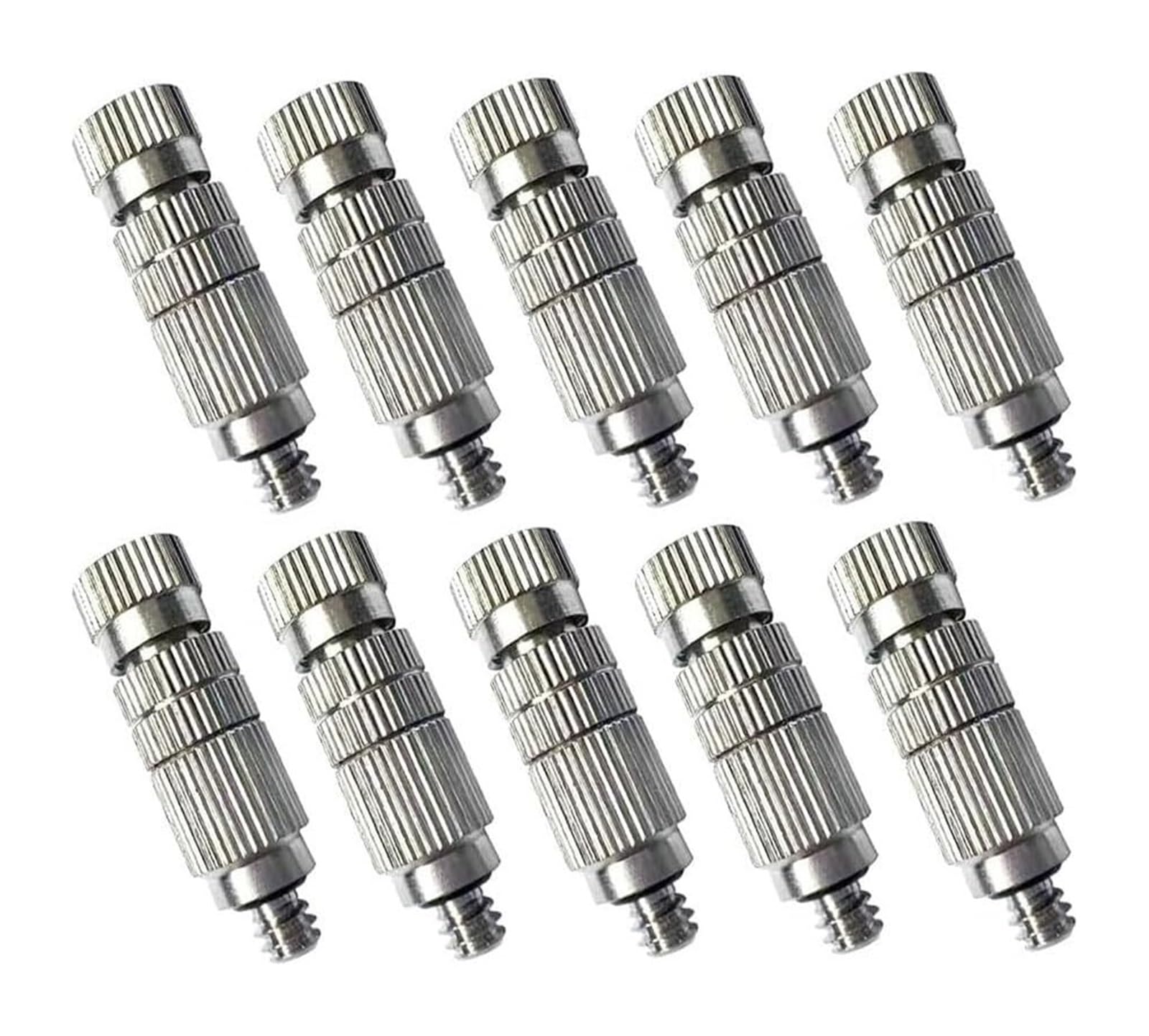HVMBEUGOS Brass Copper Atomizing Nozzle, 50 Pcs Stainless Steel 3-Section Misting Nozzles 0.1-0.8mm Holes For Greenhouse Garden(0.3mm hole diameter)