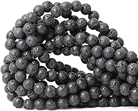 Vista 89 de 60 cuentas redondas sueltas de piedra dálmata natural de 0.236 pulgadas (0.236 in) para hacer joyas, hallazgos de bricolaje, 1 hebra de 15 pulgadas