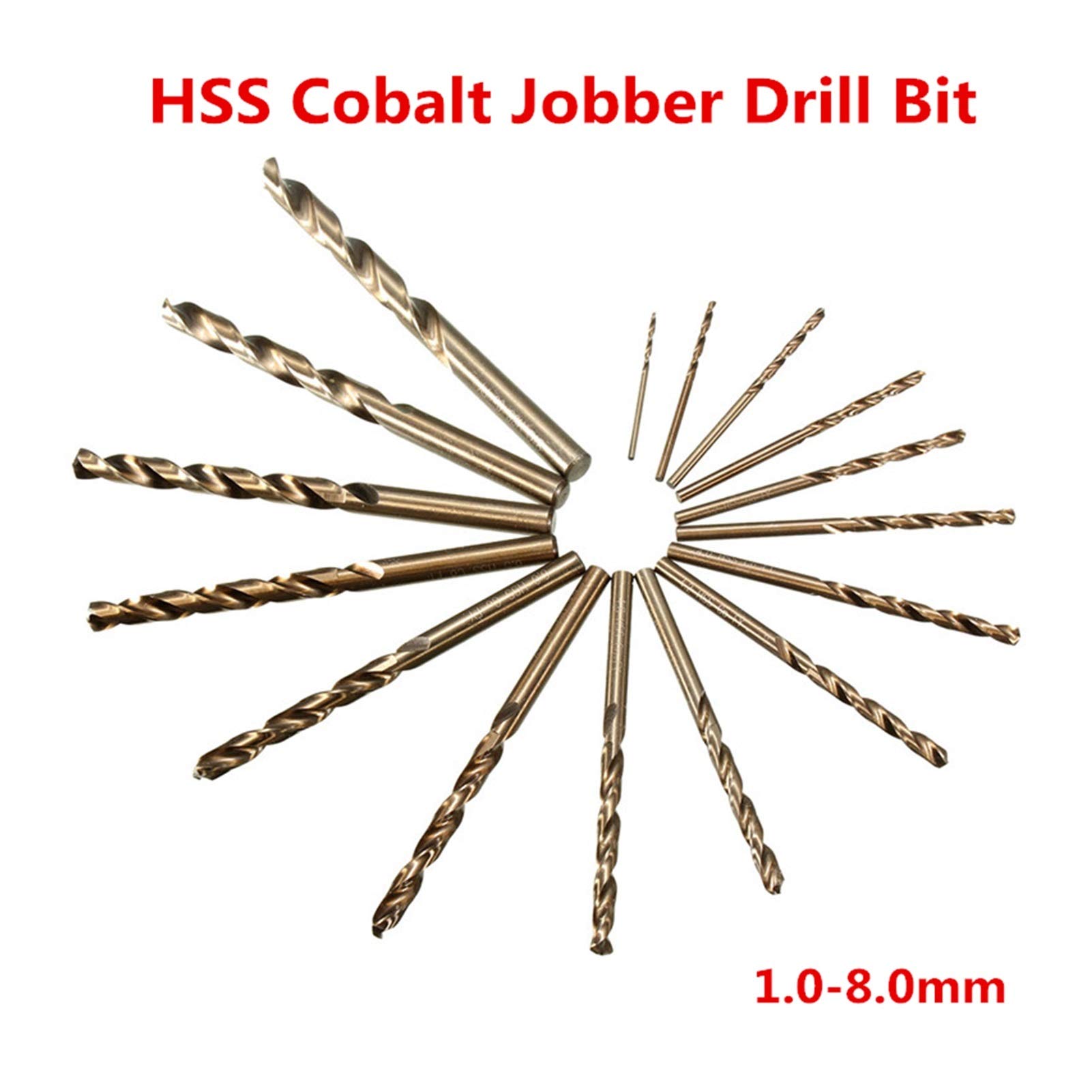Brocas Juego de Brocas de 1,0 mm a 8,0 mm Brocas Profesionales HSS-Co Cobalto Varios tamaños Metal Plástico Madera (Color : 1 PCS, Hole Diameter : 2.5mm)