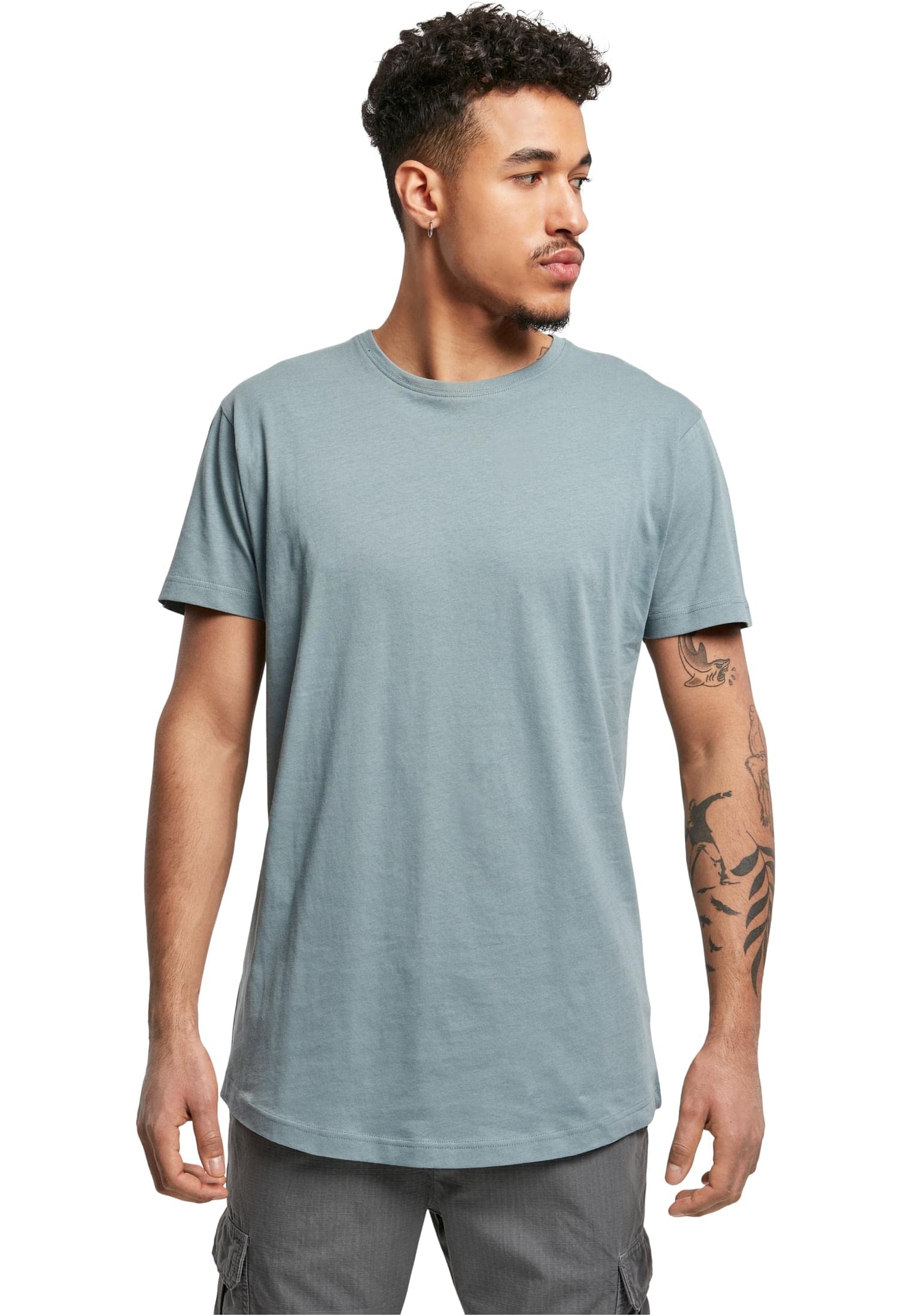 Urban Classics Men's Shaped Long Tee Camiseta, Dustyblue, 5XL UK