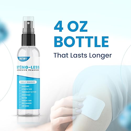 Miniatura 2 de Toallitas removedoras de adhesivo Sting-Less  Removedor de adhesivo para vendaje para piel  Toallitas removedoras de adhesivo médico  Elimina