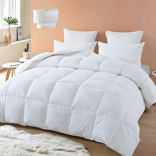 Miniatura 6 de Balsara's Edredón 100% algodón egipcio de 800 hilos, relleno de fibra de 400GSM, 1 edredón, tamaño extra grande (120 x 120 pulgadas), color gris