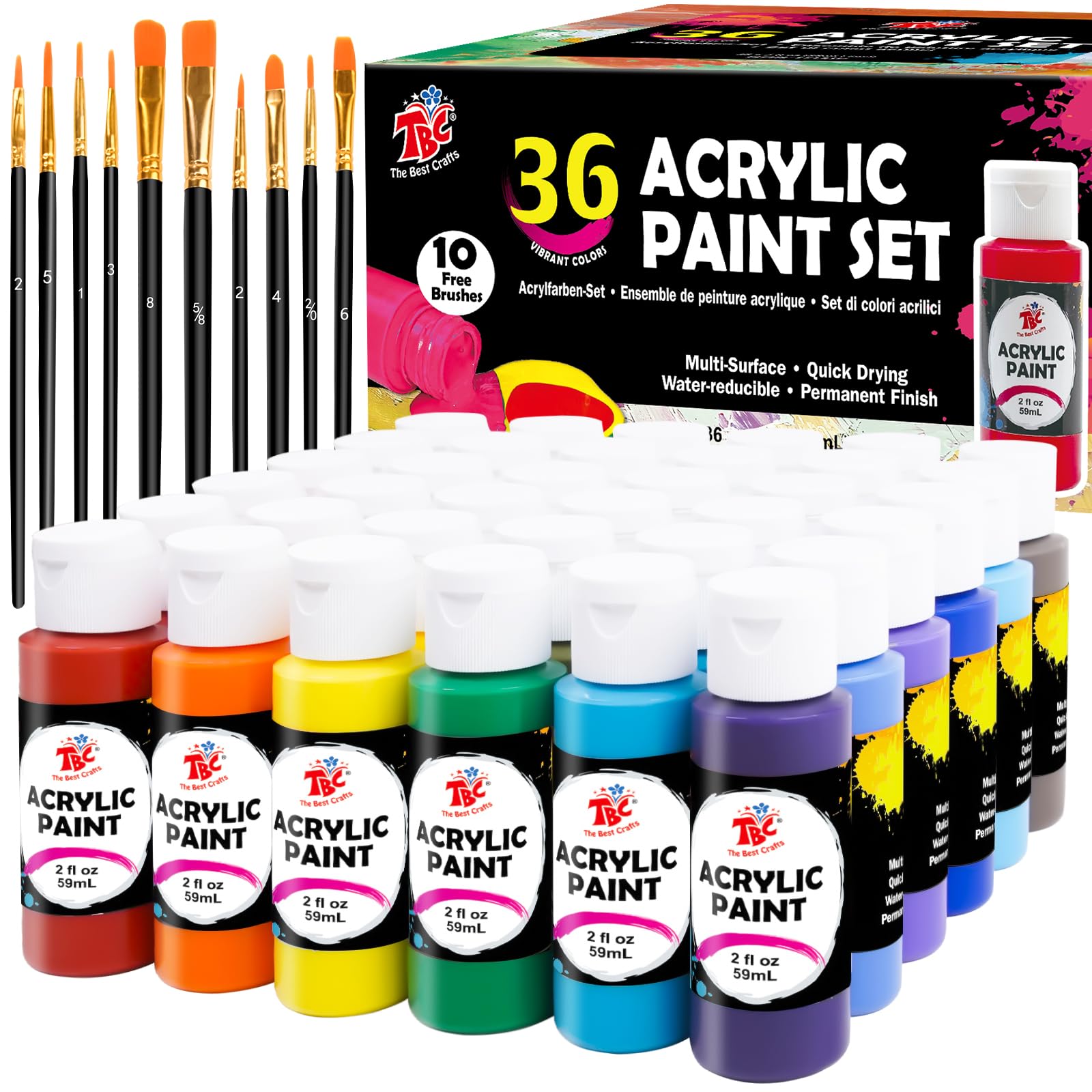 TBC The Best CraftsAcrylic Paint 60ml*36 Colours