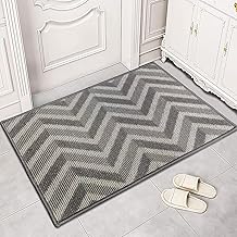 Indoor Doormat,WONDAY Front Door Mat Low-Profile, Non-Slip Water Absorbent Resist Dirt Entrance Rug, Machine Washable Waterproof Inside Mat Area Rug for Entryway