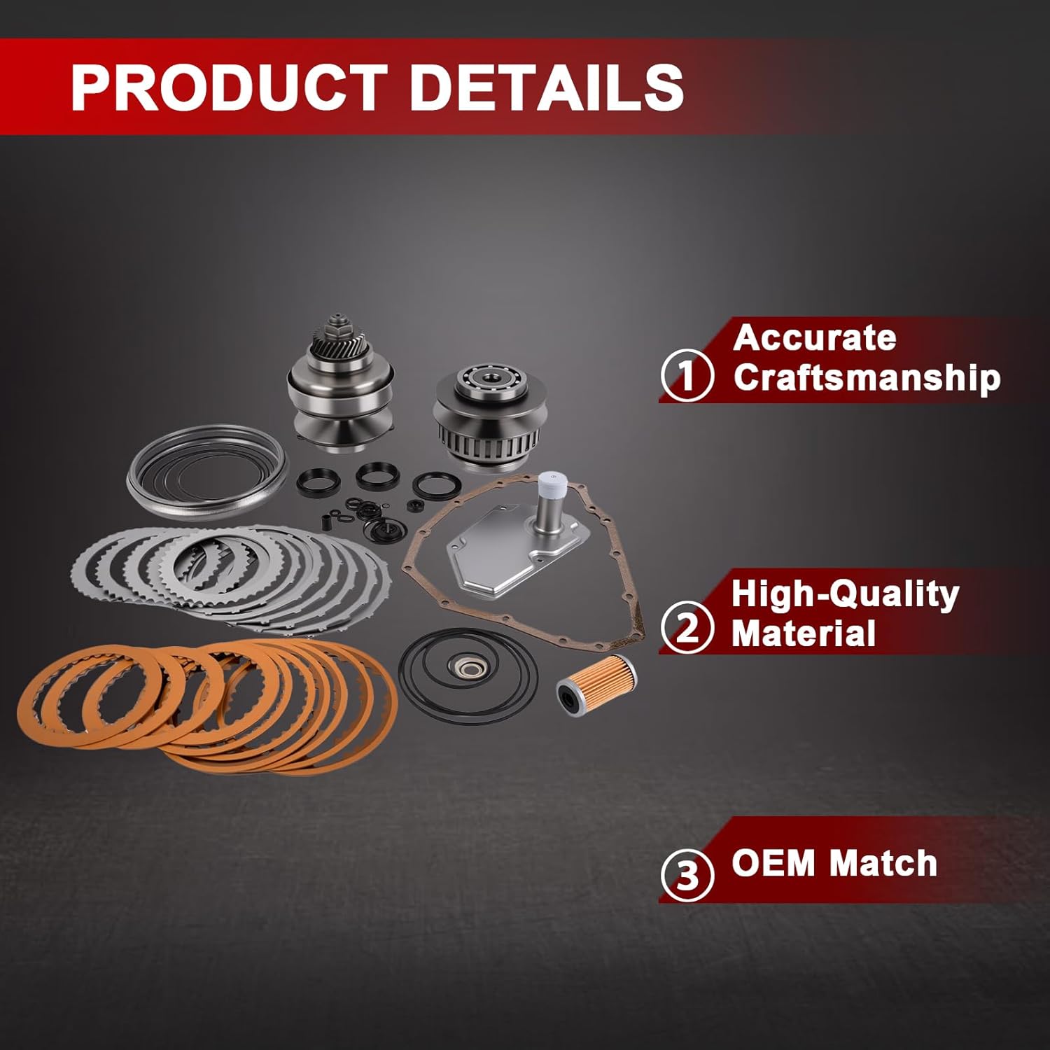 (29 Teeth) JF015E RE0F11A Rebuild Kit, CVT Transmission Master Overhaul Kit with Pulley Set Belt Gasket Oil Filter, Fit for 2009-2019 Nissan Sentra Mitsubishi Select Models