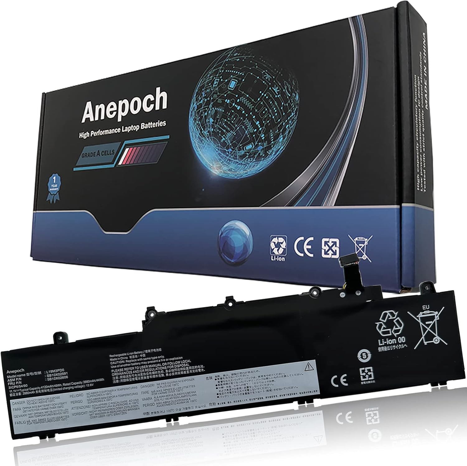 Batería para Laptop Anepoch L19M3PD5 11.1V 45Wh 4120mAh