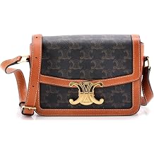 Pre-Loved Triomphe Shoulder Bag Triomphe Coated Canvas Teen, Brown