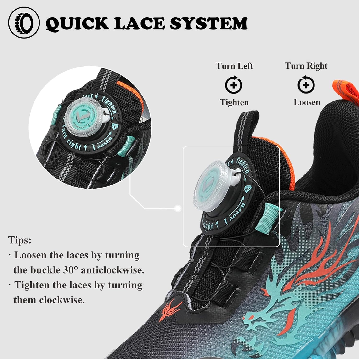 Kids Sneakers Boys Girls Running Tennis Shoes Athletic Sports Casual - Image 6