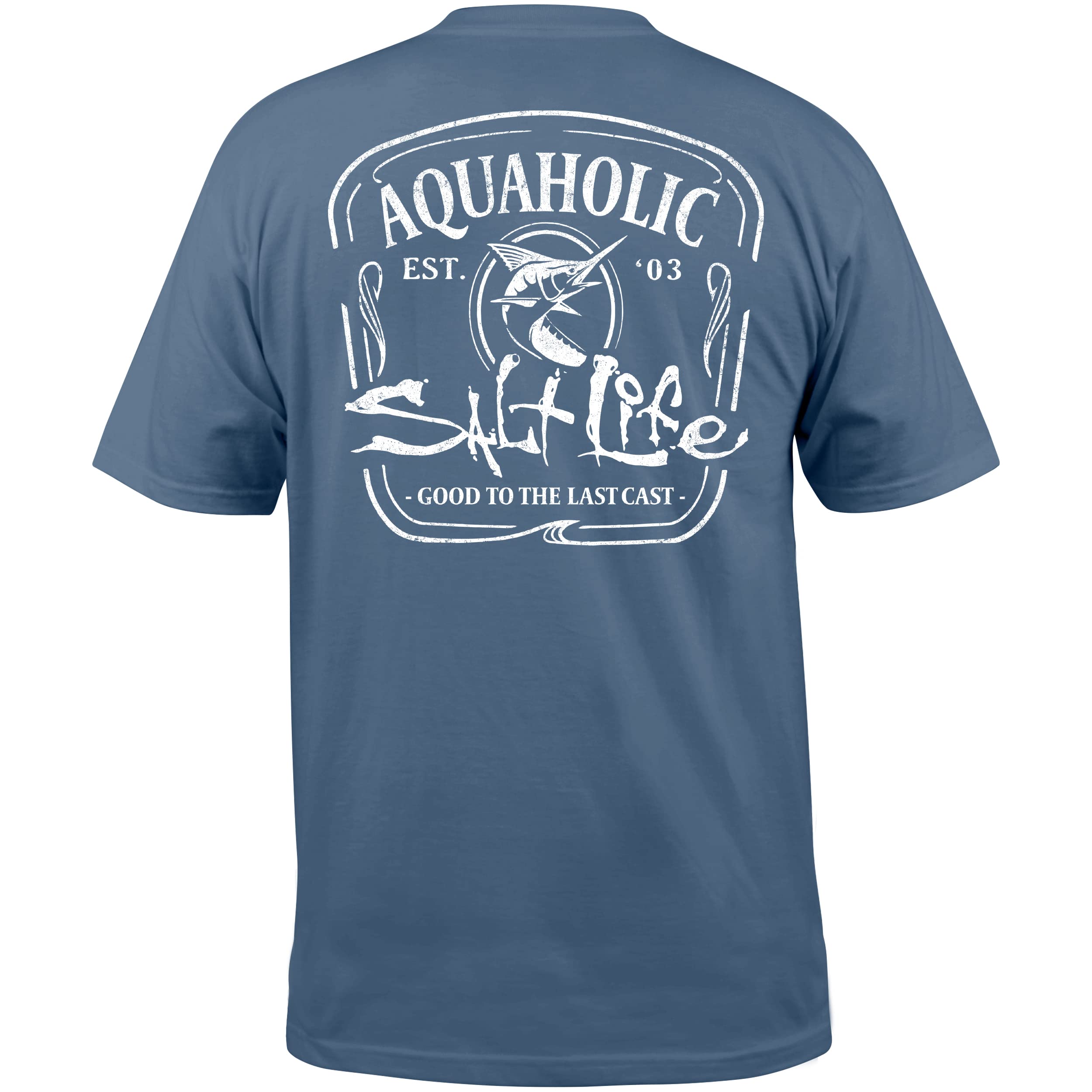 SALT LIFEmens Good Cast Short Sleeve Comfort Fit Tee Shirt T-Shirt