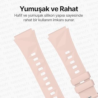 Teknoft 18mm ile Uyumlu Saatler için Kristal Desenli Yumuşak Silikon Kordon HUAWEI Watch (GT5 Pro 42mm/GT5 41mm/GT4 41mm)