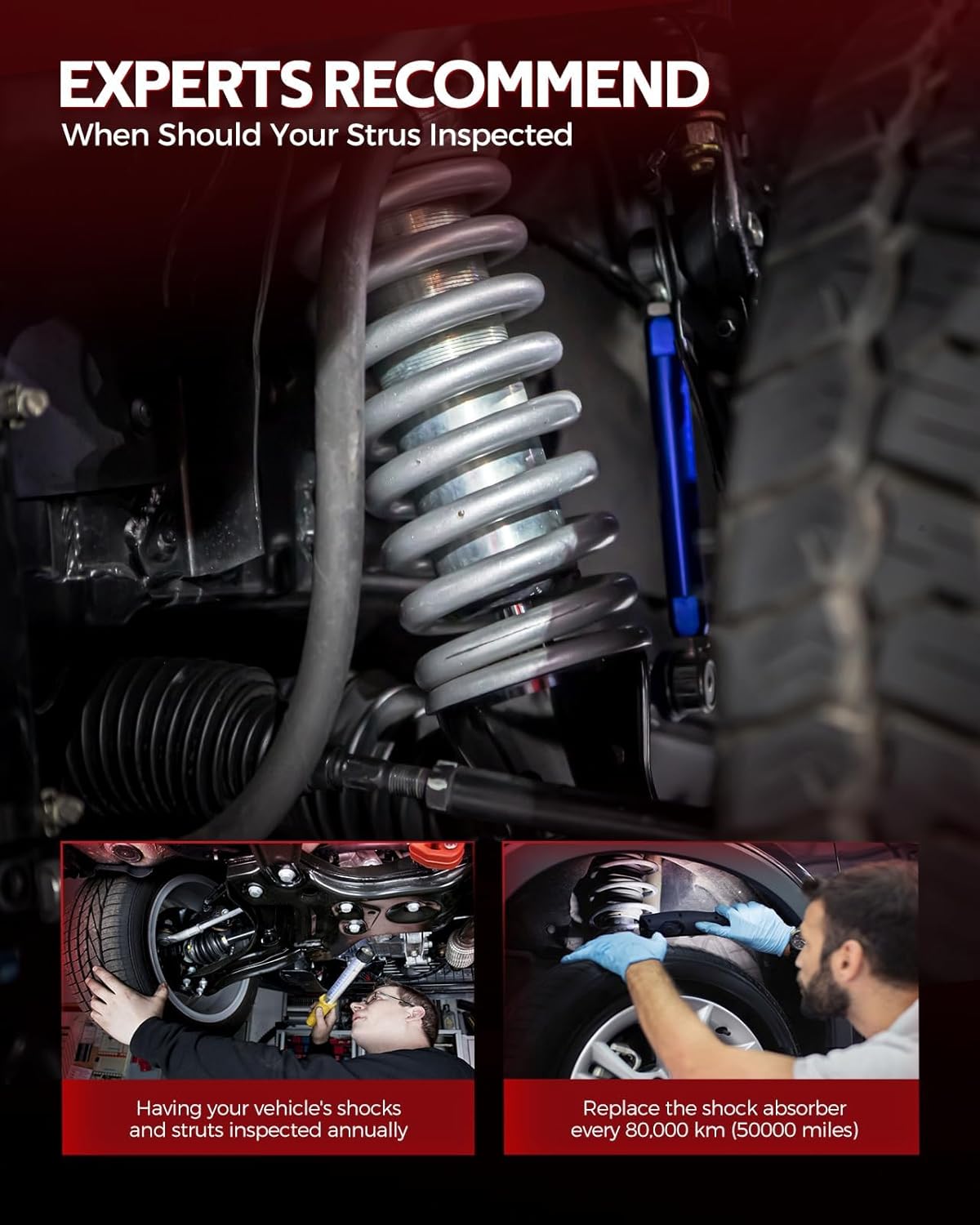 Torchbeam Front Shock Struts Replacement Complete Assembly Front Pair Fit for Ford Escape 2001-2012, Mercury Mariner 2005-2011, Tribute 2001-2006 2008-2011 171593/171594