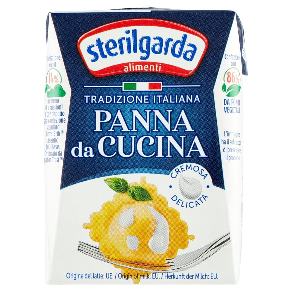 Sterilgarda Panna da Cucina, Italienische Kochsahne, 20 x 200 ml Packung, + Italian Gourmet polpa 400g