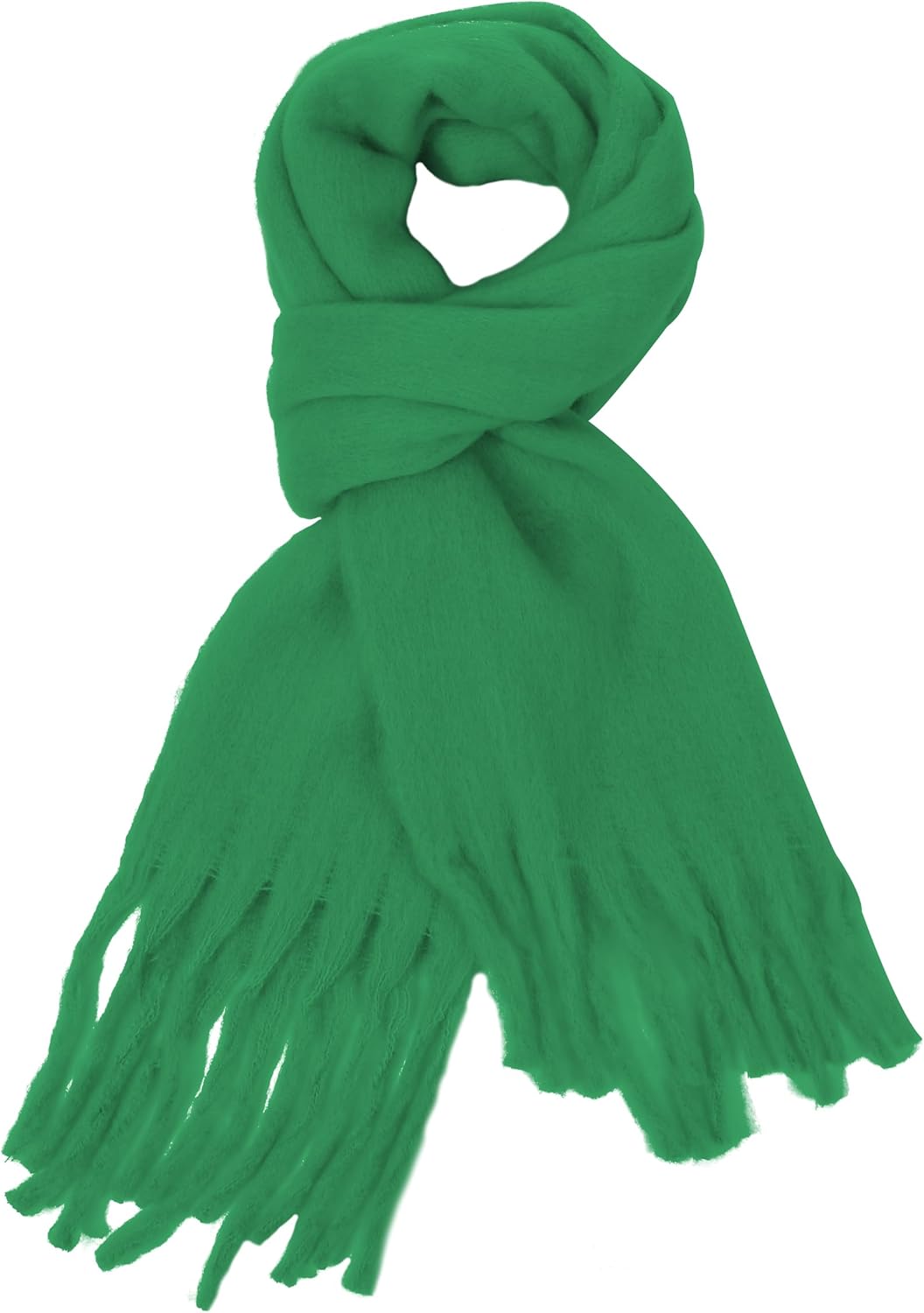 Oversized Blanket Scarf for Women Winter Fall Chunky Plaid Soft Cashmere Feel Thick Scarves with Fringed