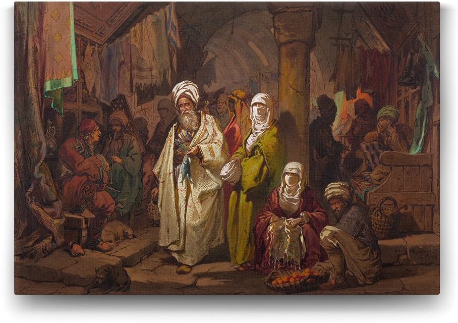 A. Preziosi - The Grand Bazaar Tablosu - 100x70cm