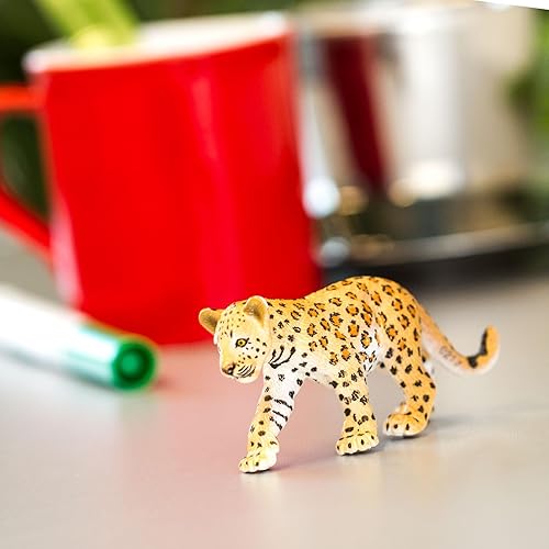 Miniatura 5 de Safari Ltd. Figura de juguete de cachorro de leopardo, realista, pintada a mano de 3.1 pulgadas, juguete educativo seguro para niños, niñas y niños