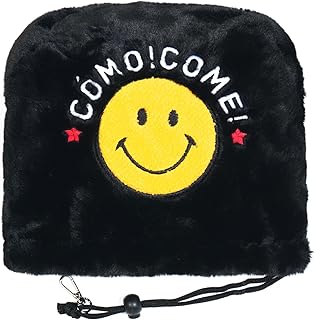 コモコーメ アイアンカバー ラブピッ ニコチャン フェイクファー ヘッドカバー ふわふわ ボア スマイル