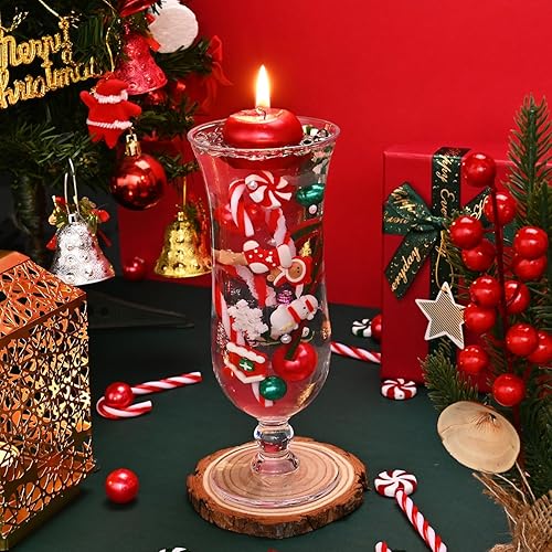 Miniatura 3 de 8071 cuentas de gel de agua de relleno de jarrones de Navidad para decoración de jarrones, bastones de caramelo acrílicos verdes y rojos, decoración