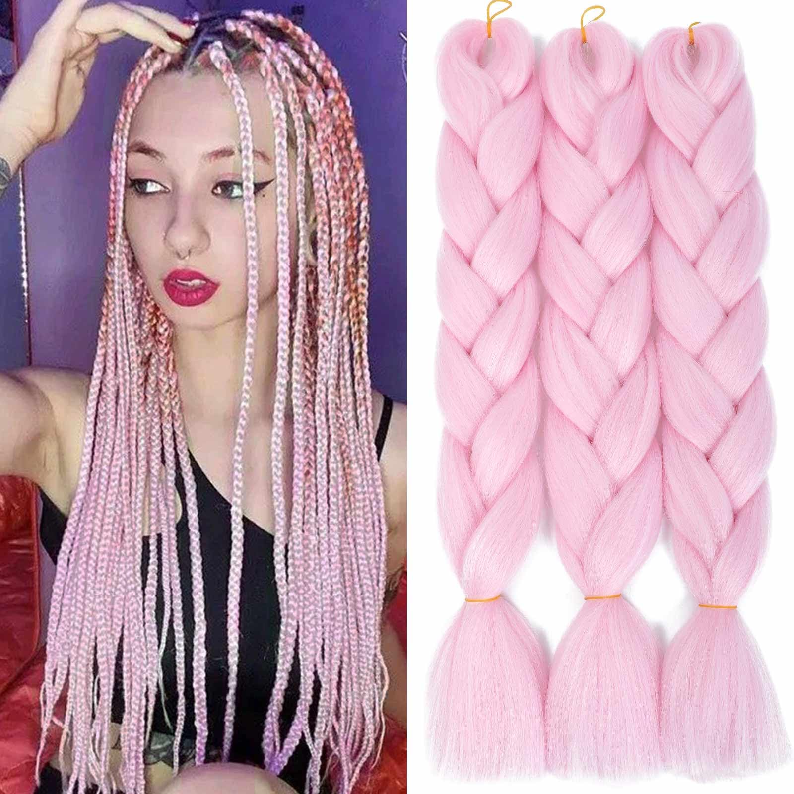 Amazon.com : Royota Pink Jumbo Braiding Hair Extension High