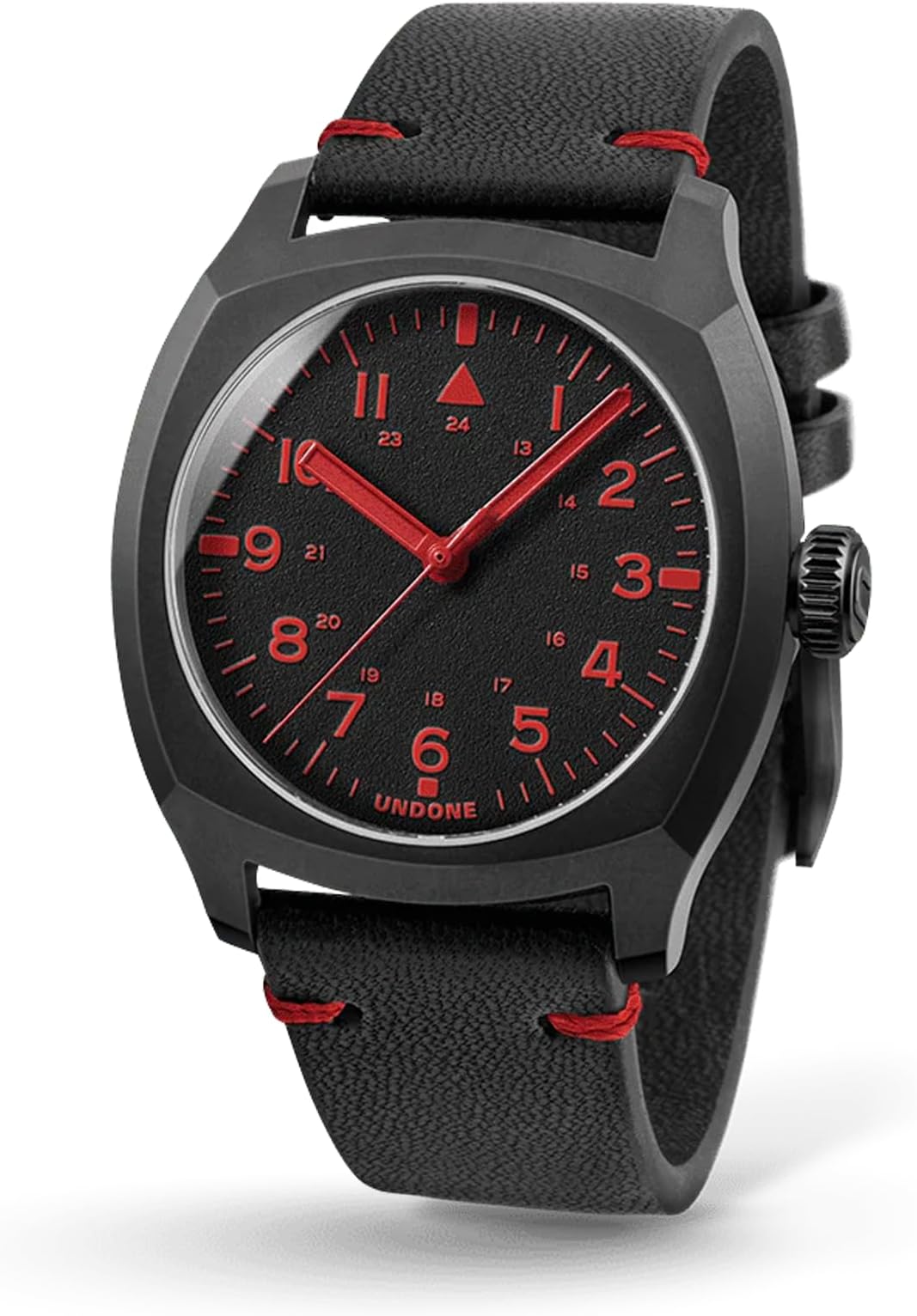 UNDONE Terra, 37mm Automatic Men's Watch, Leather Strap Wrist Watch for Men