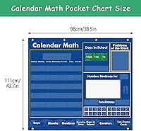 Vista 5 de KIKIGOAL Calendario diario de matemáticas para el aula, tabla de bolsillo educativa, materiales didácticos para actividades diarias de matemáticas