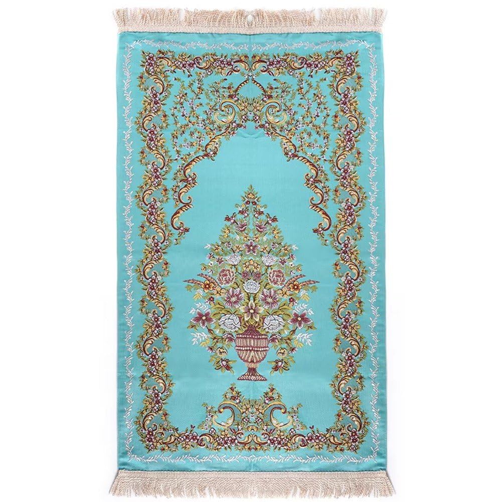 Tapis de prière islamique brodé : confort des genoux pour homme et femme