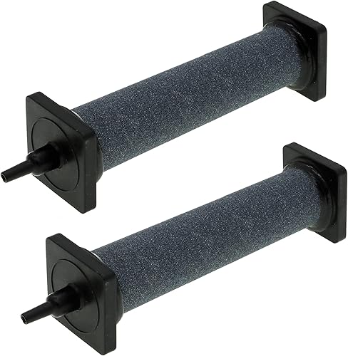 ALEGI Bubbler del cilindro de la piedra del aire del acuario de 6 pulgadas con el escudo plástico para hidropónico, tanque de peces