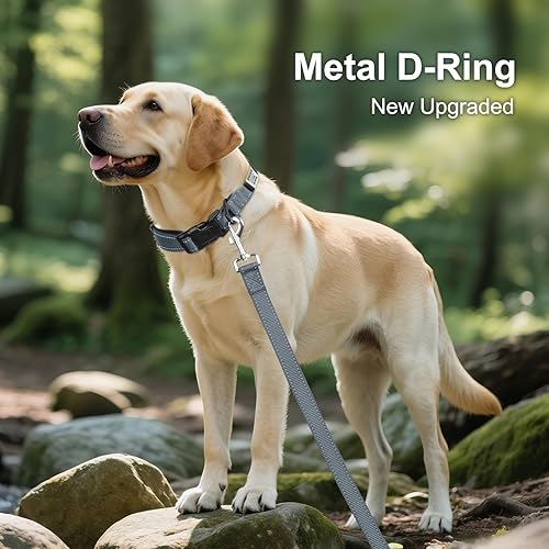 Miniatura 2 de Joytale Collares de perro personalizados, collar reflectante de nailon para perro con placa de nombre grabada, personalizado para perros grandes,