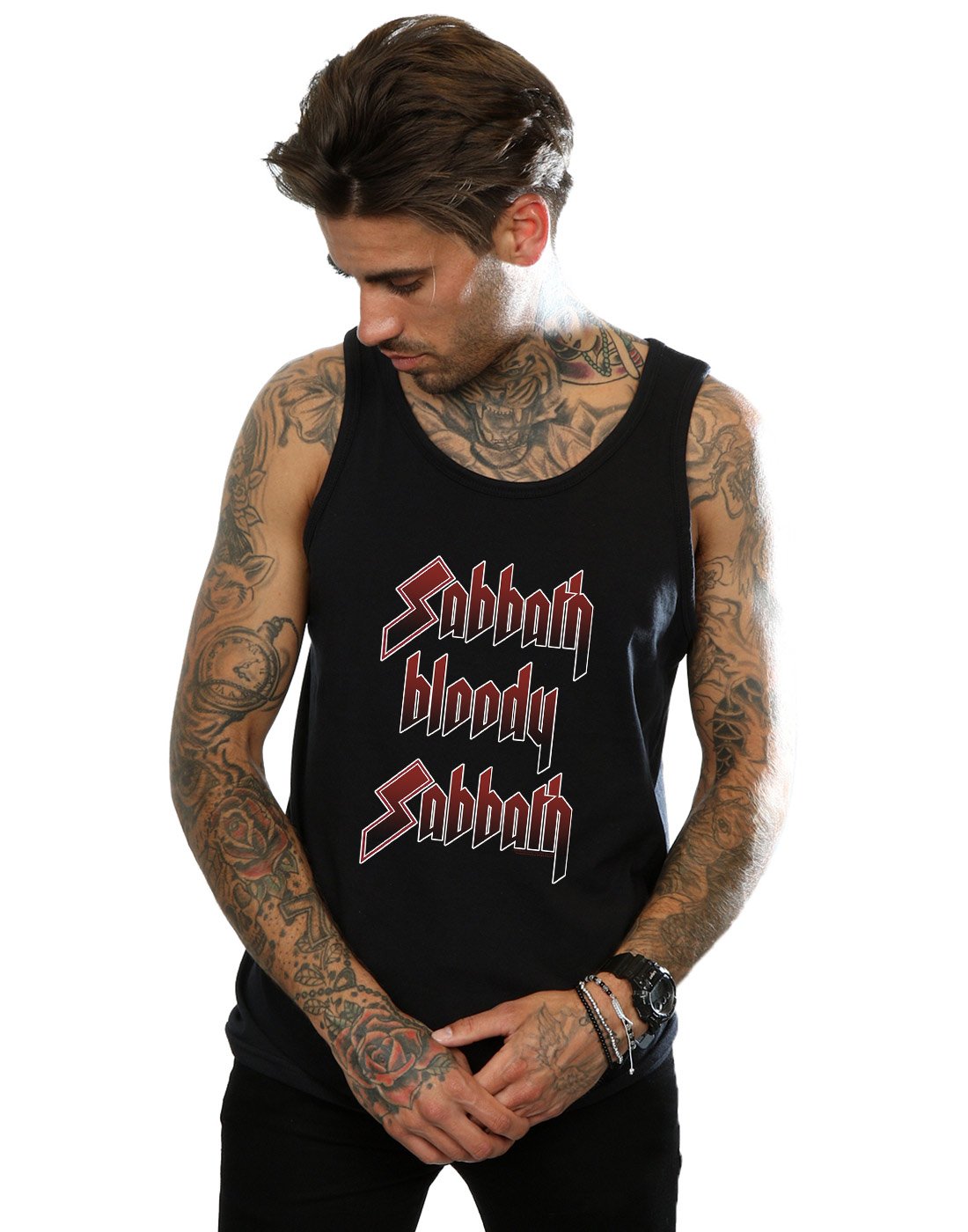 Absolute Cult Men's Black Sabbath Sabbath Bloody Sabbath Vest X-Large