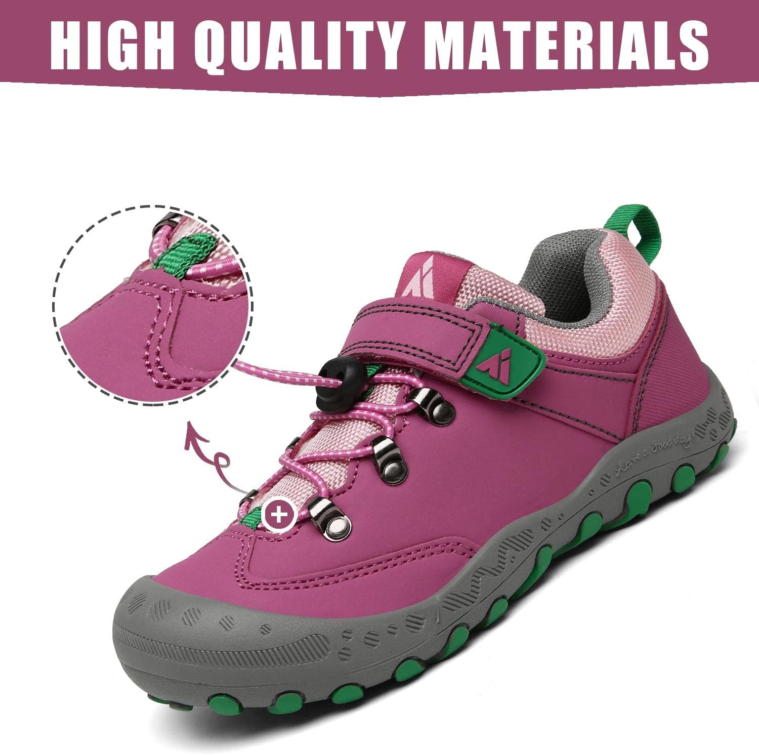 Mishansha Wandelschoenen voor kinderen, sportsneakers, meisjes, loopschoenen, lichtgewicht, turnschoenen, outdoor, trekkingschoenen, zwart, 34 EU