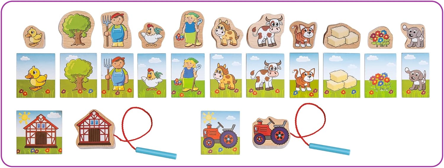 Eichhorn 100005200 Threading Game Multi-Coloured