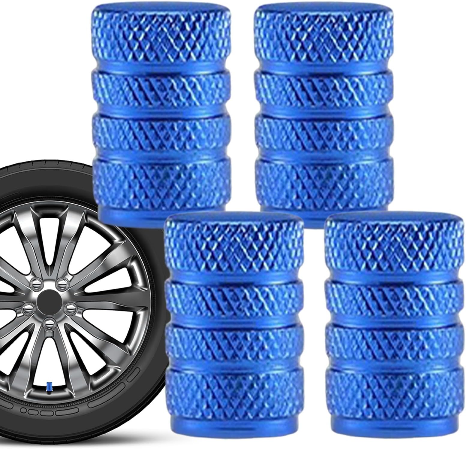 Tire Valve Stem Caps - Dust-Proof Stem Covers,Aluminum Alloy Valve Dust Caps, Wheel Air Cover, Dust-Proof Covers for Auto, Cars
