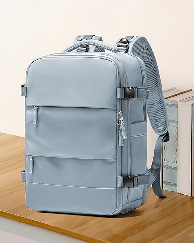 Miniatura 321 de coowoz Mochila de viaje grande para mujeres y hombres,Mochila de transporte,Mochila de senderismo impermeable para deportes al aire libre, Azul, 45