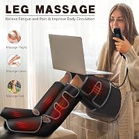 FIT KING Láb Masszírozó Készülék Melegítő Funkcióval - Kompressziós Masszázs Lábfej Vádli Comb Fájdalomcsillapítás Vérkeringés Javítás 6