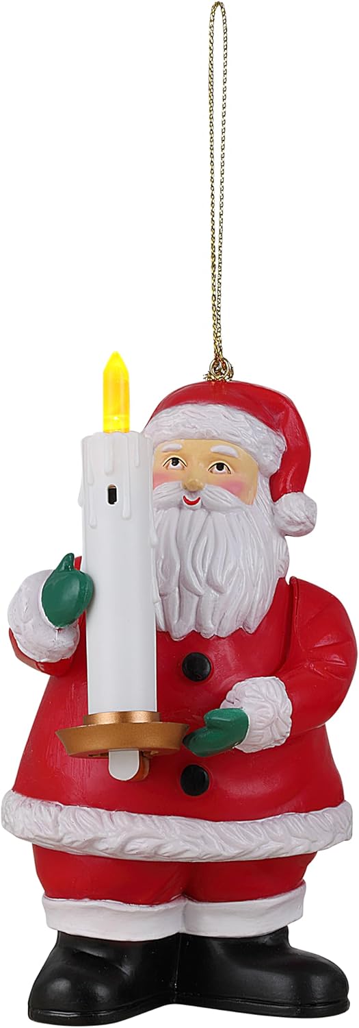 Mr. Christmas Santa Ornament with control box and tree lights