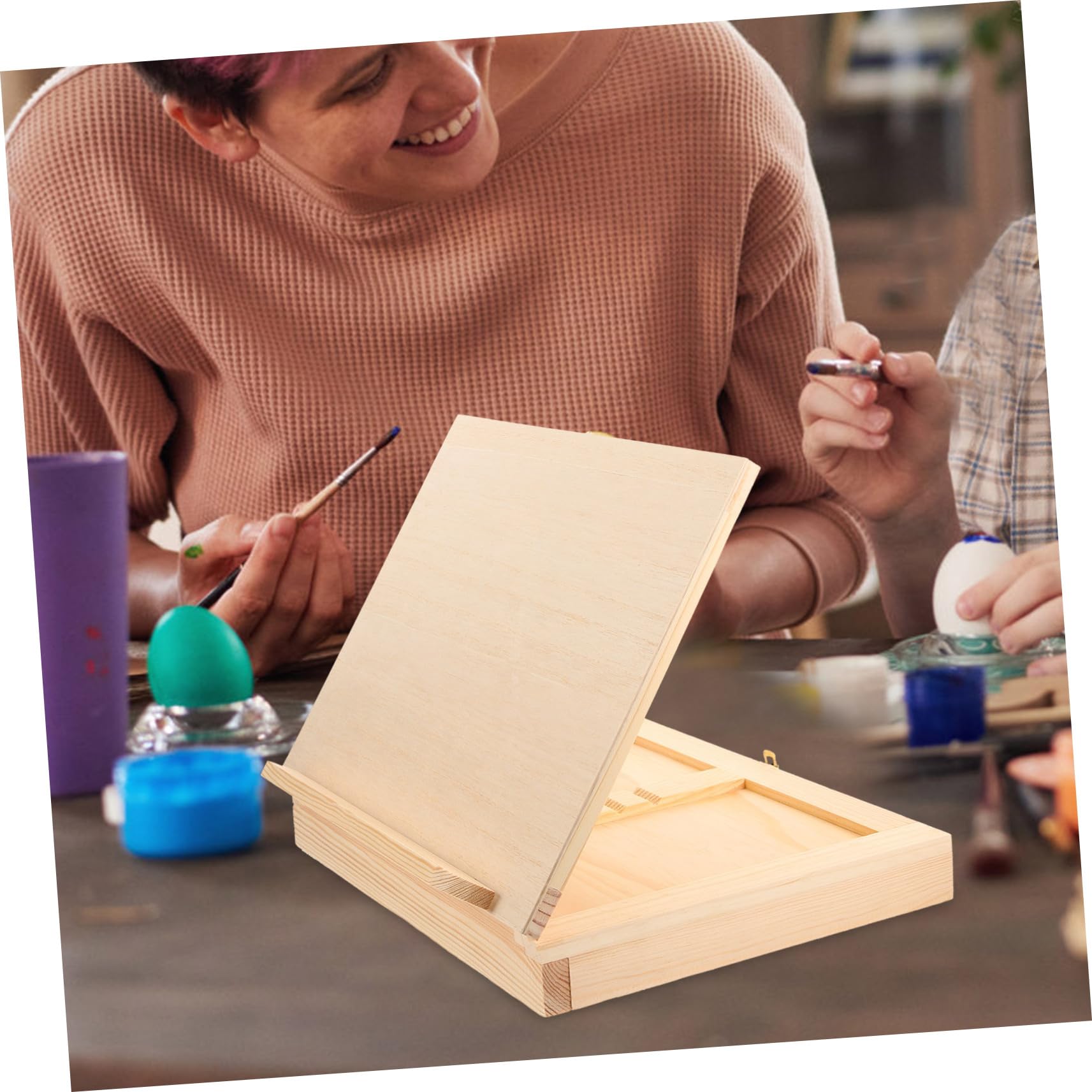 TEHAUX Tablero De Dibujo Portátil Con Almacenamiento De Madera Duradera Para Artistas y Pintura