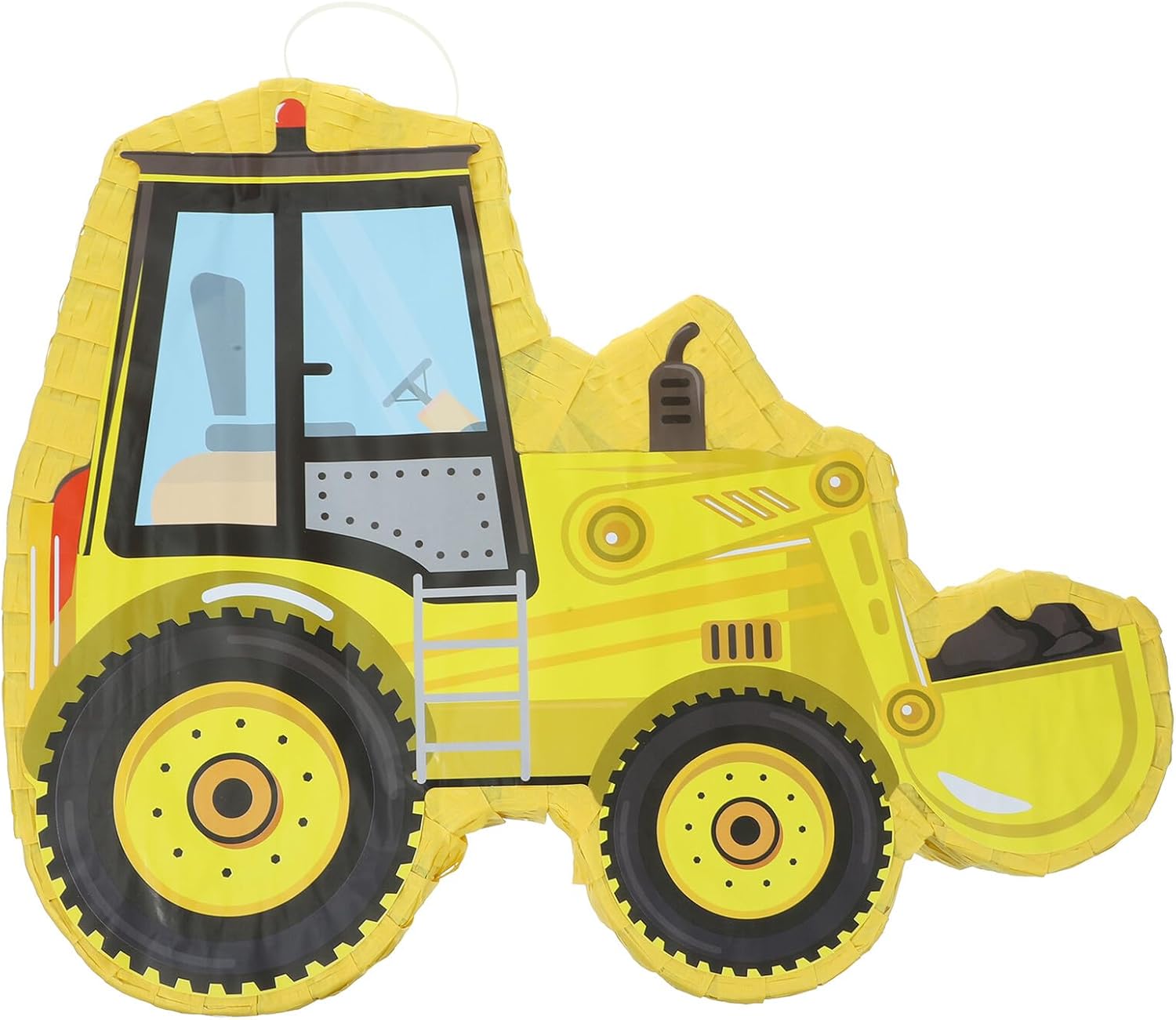 Zerodeko Handmade Yellow Excavator Pinata Paper Construction Truck Party Supplies for Boys Birthday Games and Decorations