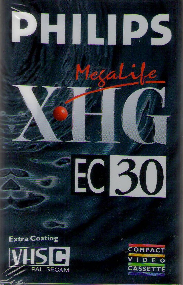 VIDEO CASSETTA NASTRO VERGINE VHS-C EC 30 XHG PHILIPS PER VIDEOCAMERA