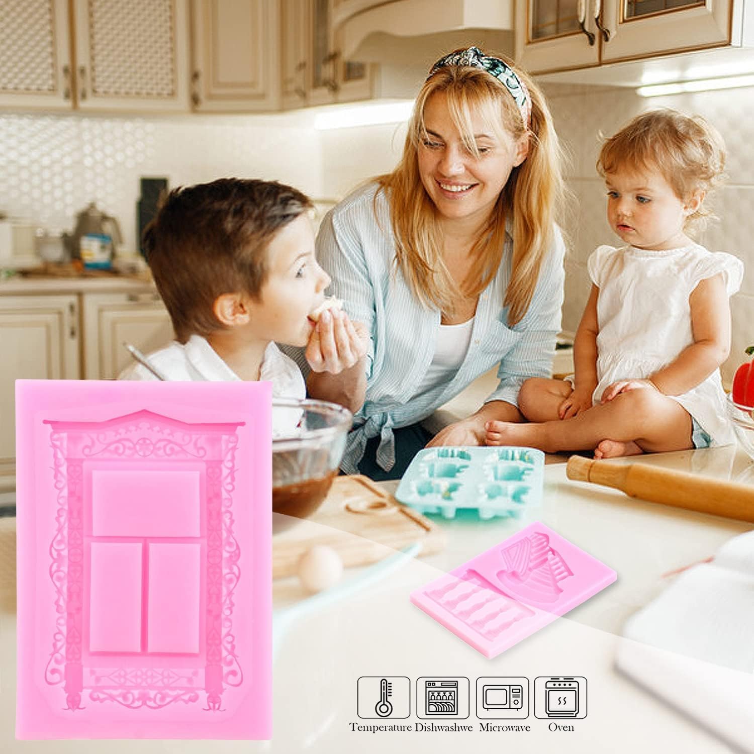 鳥 窓 ドア シリコンモールド ブリッジベンチ フォンダン型 階段 手すり シリコンモールド ケーキデコレーション用 チョコレートキ