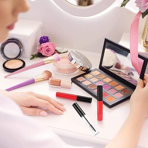 Miniatura 7 de Tubo de rímel vacío de 0.3 fl oz (0.3 fl oz) y tubos de brillo de labios, contenedor de plástico portátil recargable, kit ideal de viaje para