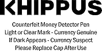 Vista 6 de Bolígrafo detector de dinero falsificado, el marcador que detecta monedas falsas (paquete de 5 bolígrafos)