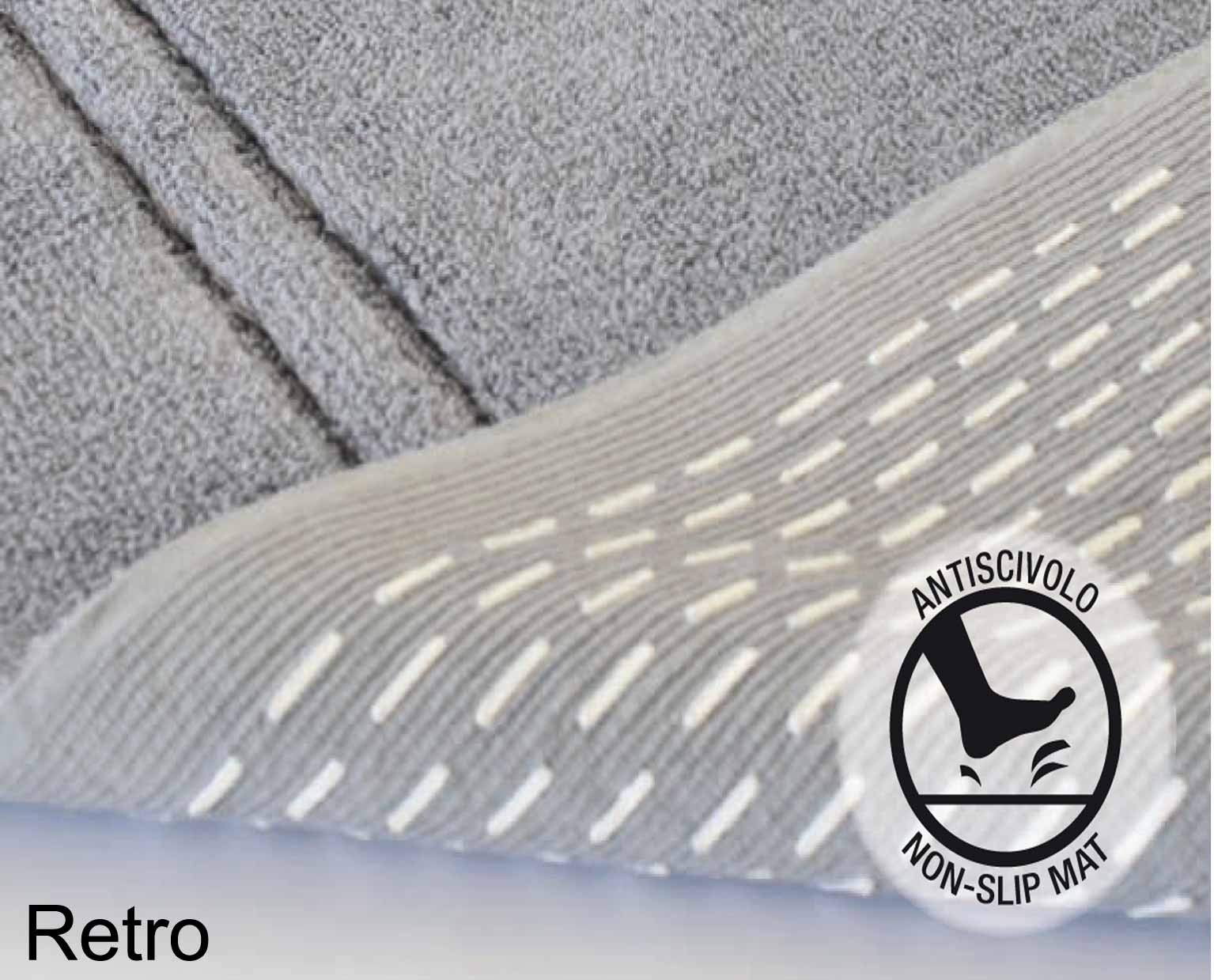 CASA TESSILE Tappeto da bagno antiscivolo MEGANEMATS - GRIGIO SCURO, 70x140 cm.