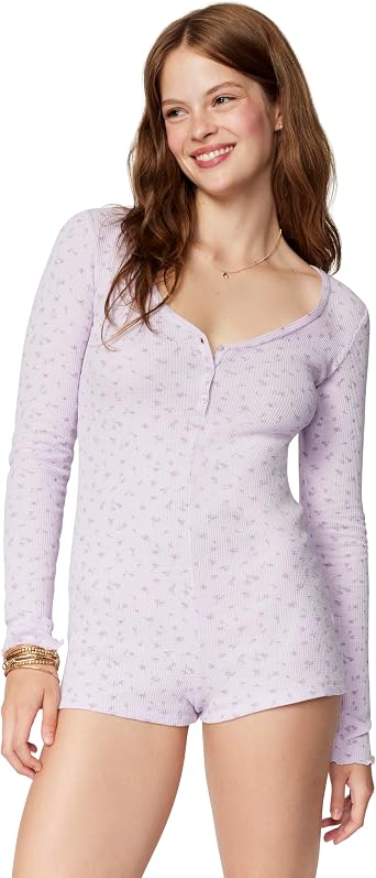 florence by mills Womens Fluffy Snuggle Micro Thermal Romper