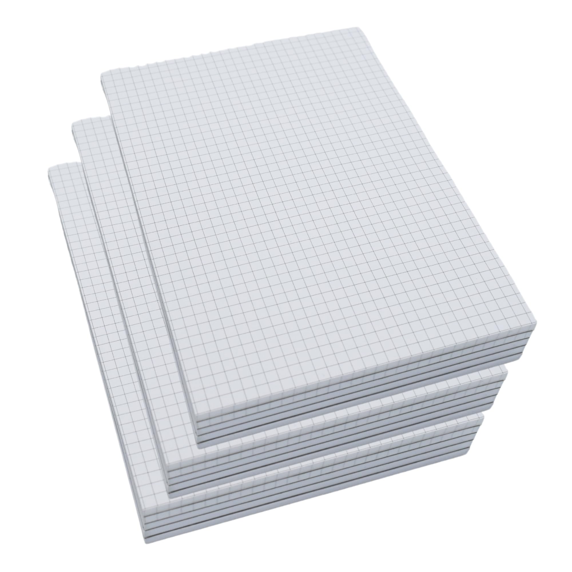 HLKauf Notizblöcke Schreibblock DIN A4 A5 A6 | kariert | liniert | blanko, Notizblock 5er|10er|20er Pack, 50 Blatt je Block, 80 g/m² Offset weiß, Blöcke für Schule oder Büro Uni