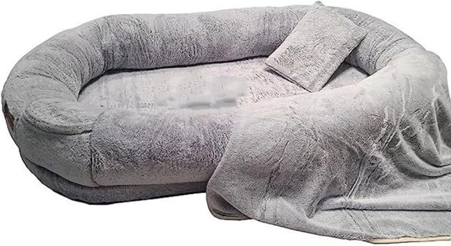 Pet Human Dog Bed, Orthopaedic Dog Bed Outdoor Dog Bed, Pet Beds for Dogs, Human Dog Bed for People Adults Extra Large Human Sized Dog Bed Grey M